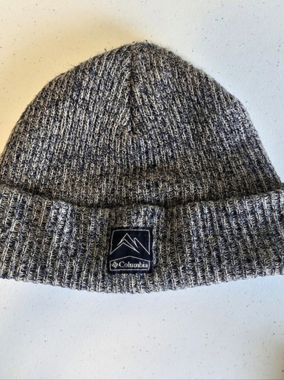 Columbia Whirlibird Cuffed Beanie Hat Heathered Gray/Brown Unisex Ski Winter